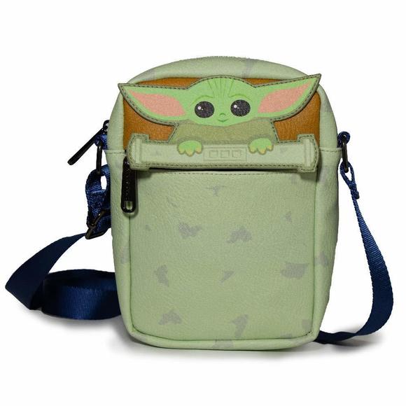 Star Wars Bag, Crossbody, The Mandalorian, Baby Yoda Peeking, Vegan Leather :) - Picture 1 of 7